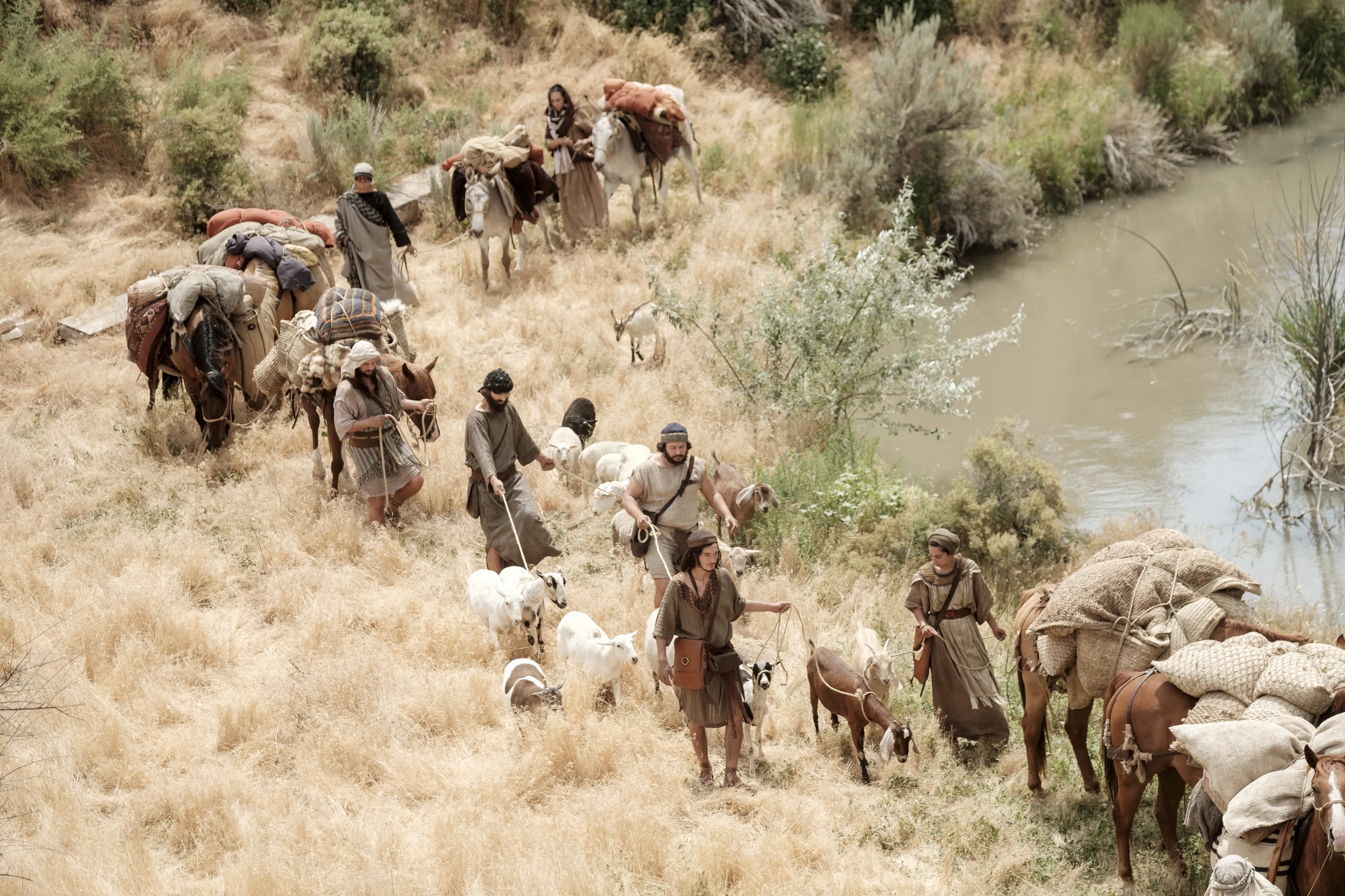 Lehi and Ishmael's families travel in the wilderness.