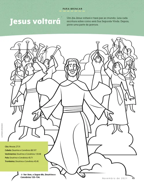 Página em PDF para colorir ― Segunda Vinda de Jesus Cristo