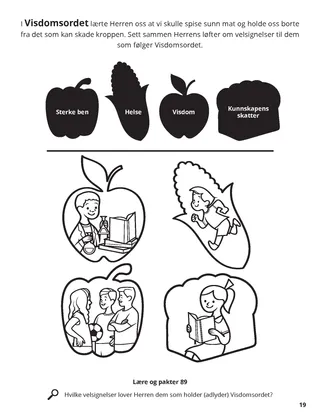 The Word of Wisdom coloring page