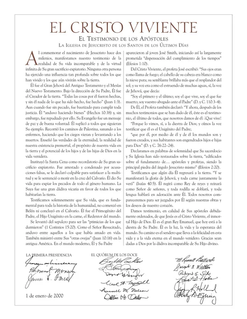 The Living Christ document