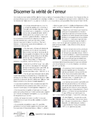 Discerner la vérité de l’erreur