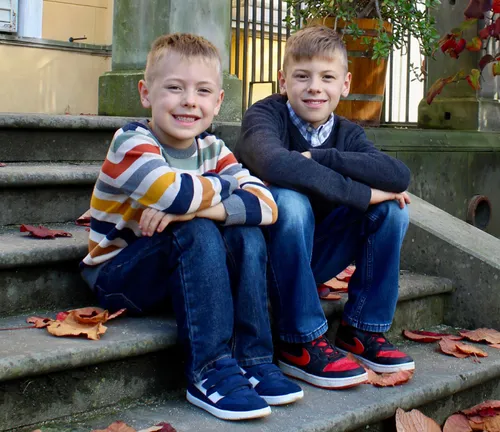 two brothers sitting together