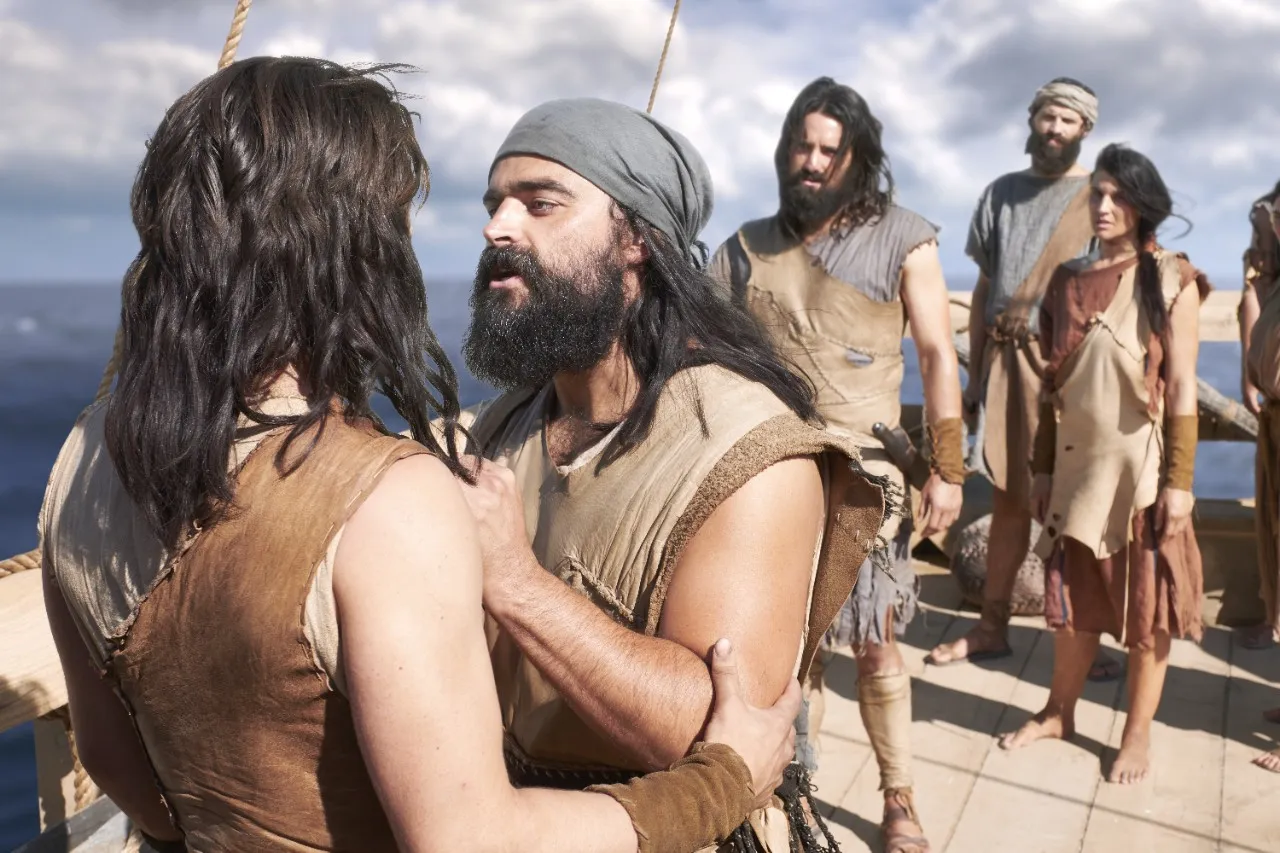 Laman fights Nephi on the ship.