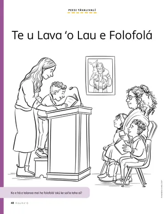 child giving talk in Primary