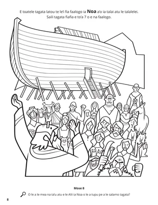 Noah Preached the Gospel coloring page