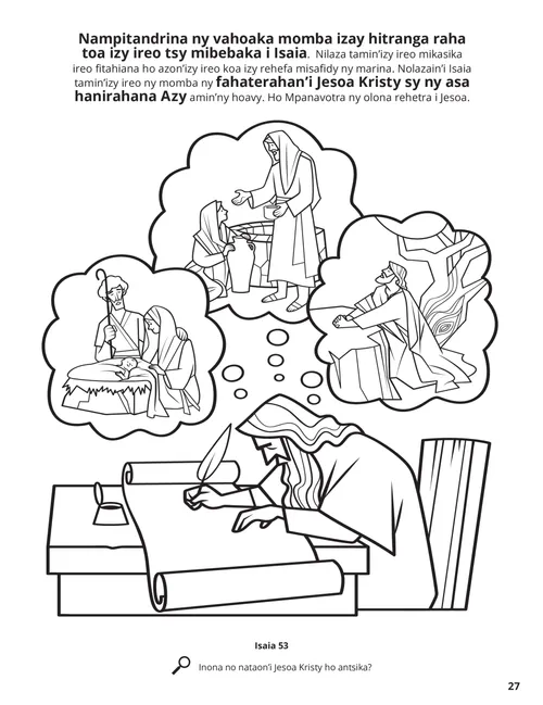 Isaiah’s Prophecies of Jesus Christ coloring page