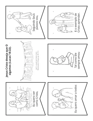página de atividades: Eu quero ser como Cristo