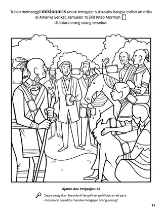 Missionaries Called to the American Indian Nations coloring page