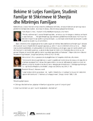 fletushkë, Bekime të Lutjes Familjare, Studimit Familjar të Shkrimeve të Shenjta dhe Mbrëmjes Familjare