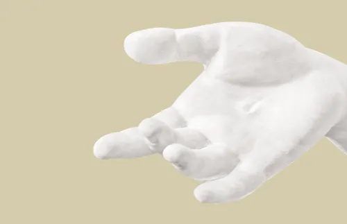 hand from Christus statue