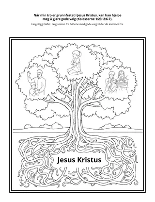 aktivitetsside: Når min tro er rotfestet i Jesus Kristus