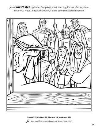 Jesus’s Crucifixion coloring page