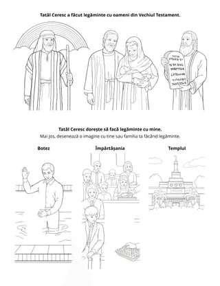 Pagină cu activități pentru Societatea Primară – Tatăl Ceresc dorește să facă legăminte cu mine.