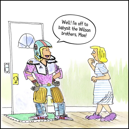 young woman in football gear