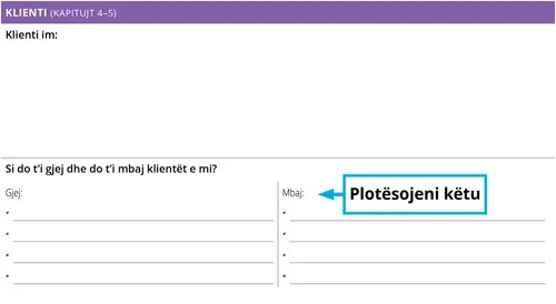 Shembull: Si do t’i ruaj klientët e mi?