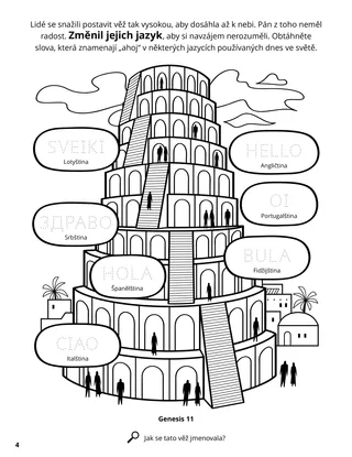 The Tower of Babel coloring page