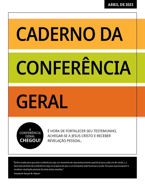 Caderno da conferência geral