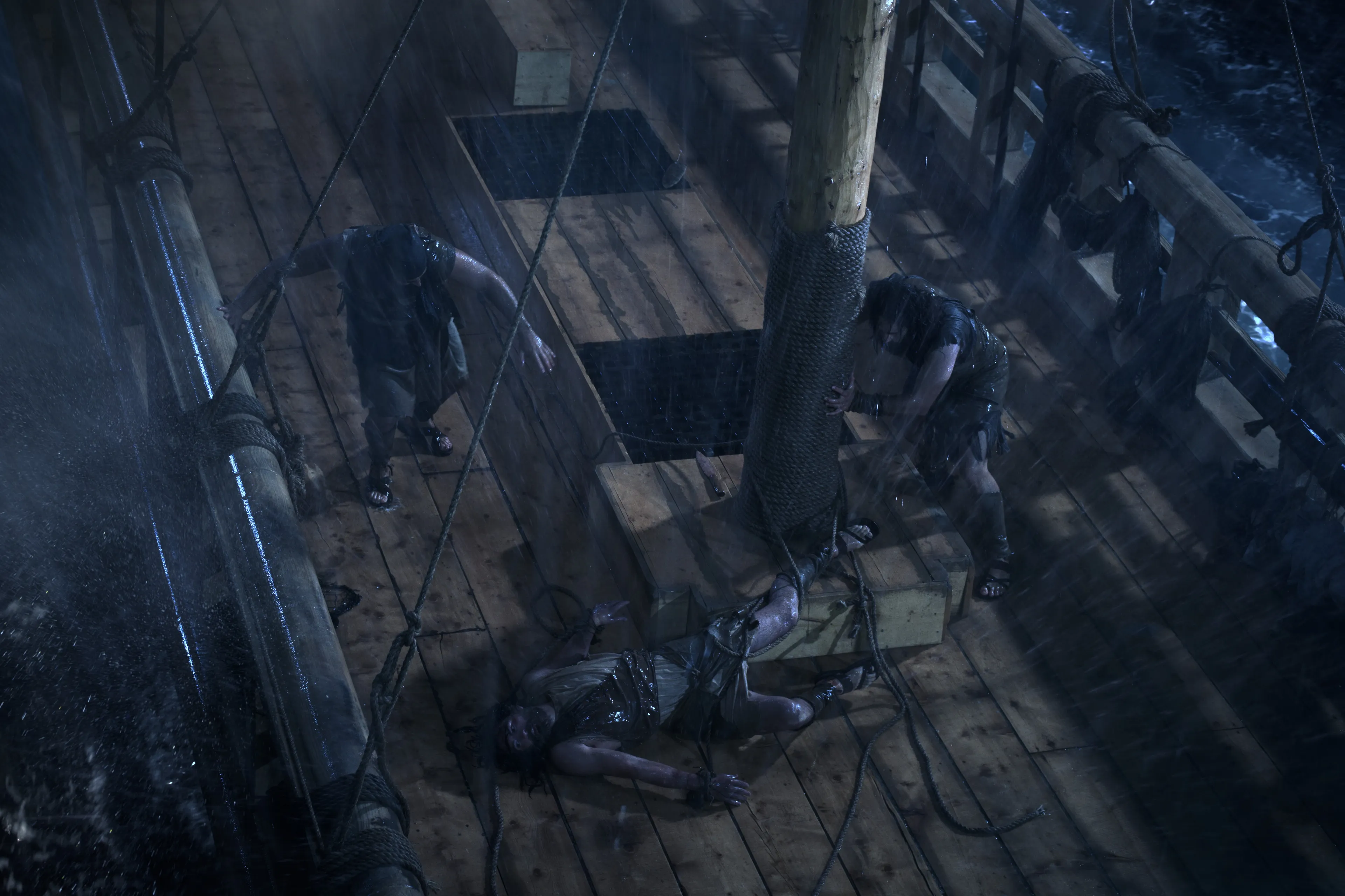 Nephi is untied from the ship's mast.