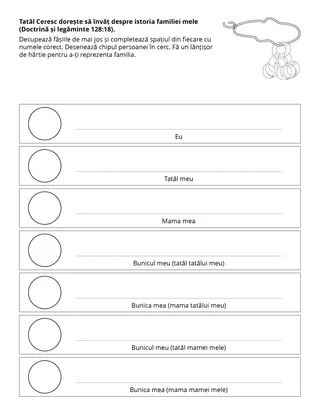 Pagină cu activități pentru copii.