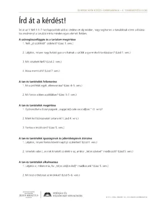 kiosztandó anyag, Írd át a kérdést!