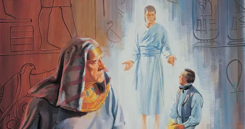 Joseph of Egypt seeing vision of Joseph Smith receiving gold plates