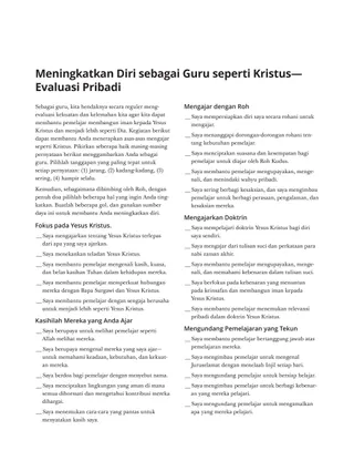 formulir evaluasi pribadi