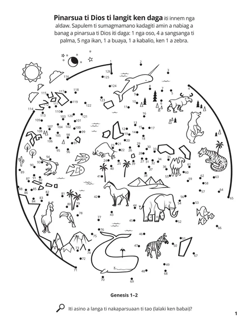 The Creation coloring page