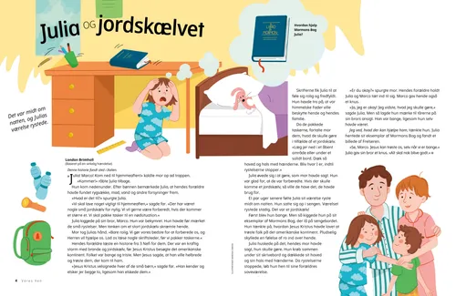 PDF-side af en pige, der gemmer sig under sit skrivebord under et jordskælv