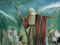Moïse divise les eaux de la mer Rouge