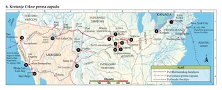 zemljopisna karta, kretanje Crkve prema zapadu