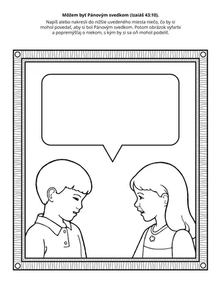 Stránka s aktivitami pre Primárky: Môžem byť svedkom Pána