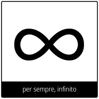 Simbolo del Vangelo “per sempre, infinito”