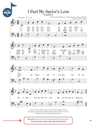 music, I Feel My Savior’s Love