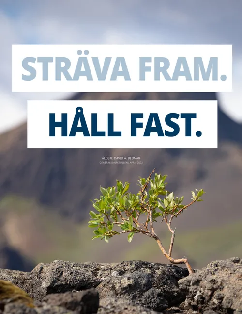 affisch med planta som växer i sten