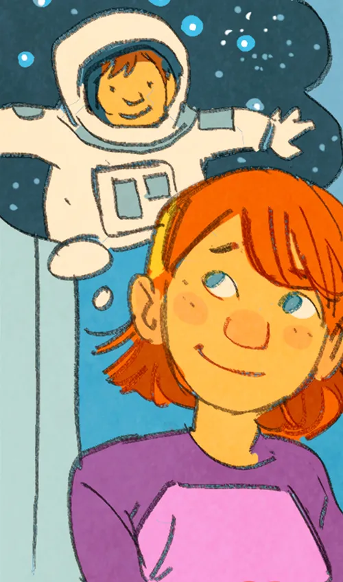 Mandy picture Matt as an astronaut