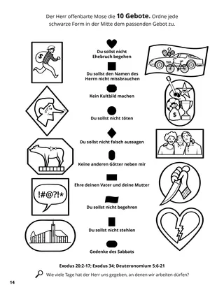 The Ten Commandments coloring page