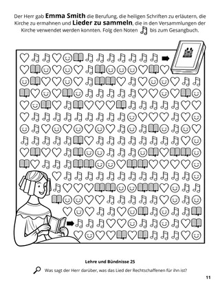 Emma Smith Gathered Hymns coloring page