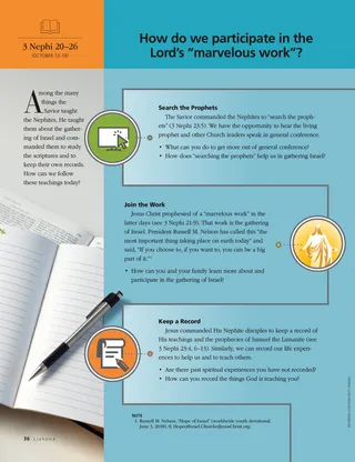 How do we participate in the Lords marvelous work