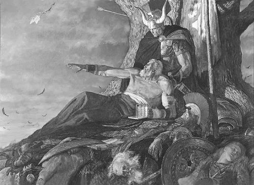 Mormon lamenting Nephite destruction