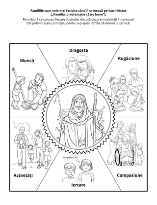 Pagină cu activități pentru copii.