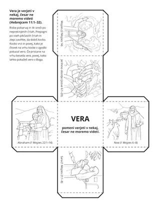 Stran z dejavnostjo: Vera je verjeti v nekaj, česar ne moremo videti