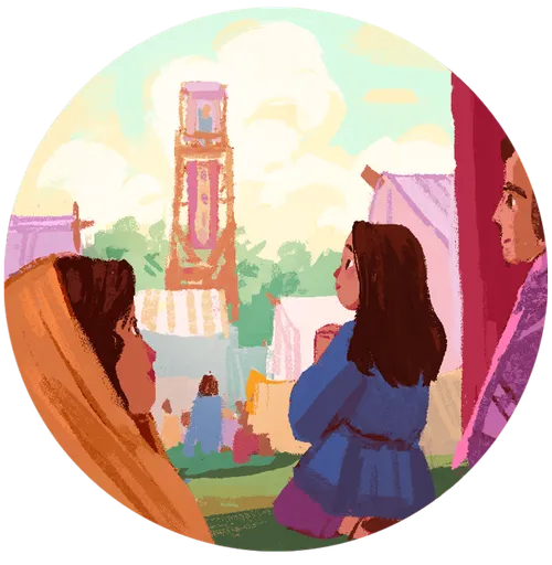 People listening to King Benjamin