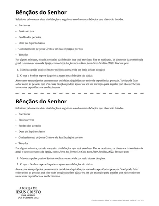 Bênçãos do Senhor