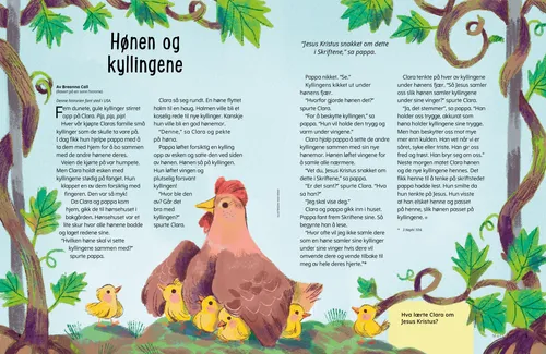 PDF-side av en høne og kyllingene hennes