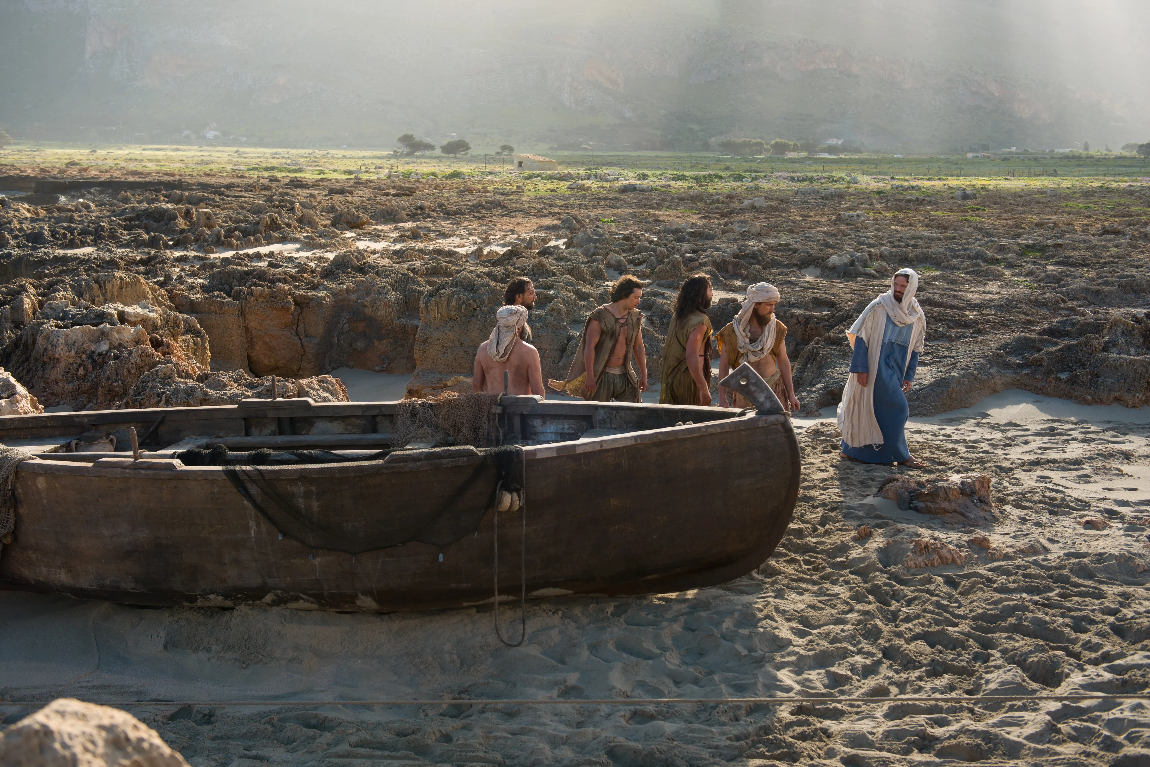 The disciples follow Christ.