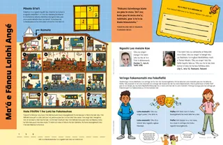 Peesi PDF mo ha ʻekitivitī hala fihifihi ʻoku hā ai ha ʻū loki kehekehe ʻi ha ʻapisiasi, ko ha pāsolo mataʻifika, mo ha kiʻi tamasiʻi mo ha kiʻi taʻahine ʻoku mata mamahi mo fiefia