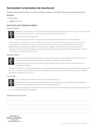 Surmonter la tentation de murmurer