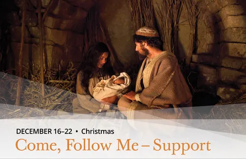 Joseph and Mary with the baby Jesus