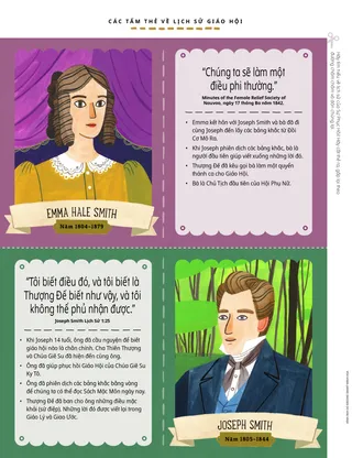 cutout cards of Emma and Joseph Smith