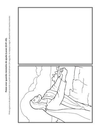 página de atividades: Posso orar quando necessito de ajuda